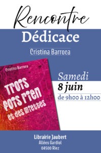 Trois fois rien et des miettes, livre de nouvelles de Cristina Barroca
